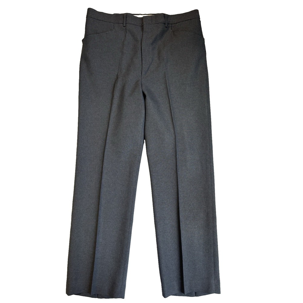 VTG Haggar Men's 36X30 Blue Gray Classic Fit Dress Pants Career Office Wedding